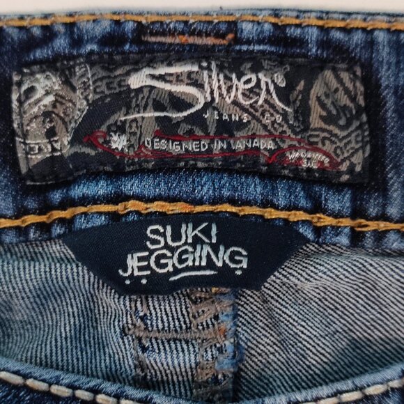 Silver Jeans Suki Jeggings stretchy denim blue women's size 26 - Picture 6 of 13
